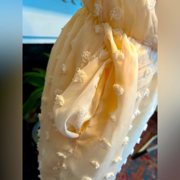 Romantic Dotted Swiss Cream Romper - Picture 4 of 9